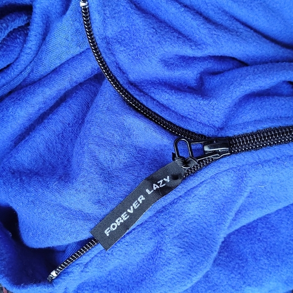 Forever Lazy Unisex onesie with hood & pockets & open feet - Picture 2 of 11